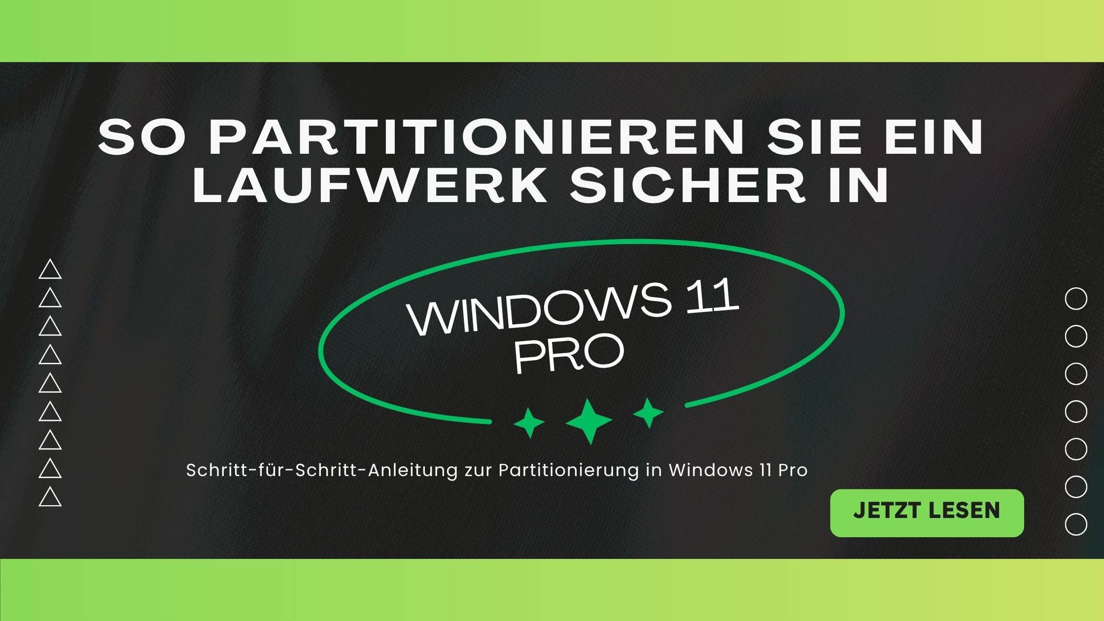 Windows 11 Pro Partitionieren
