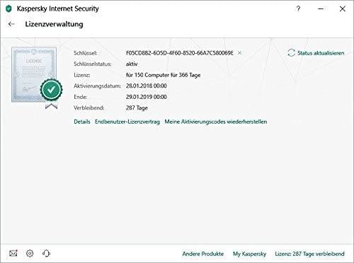 Kaspersky Internet Security Lizenzverwaltung