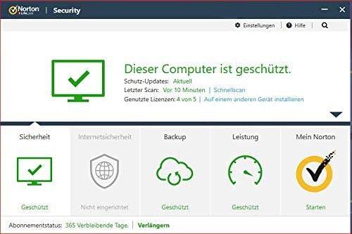 Norton Security, Computer geschützt