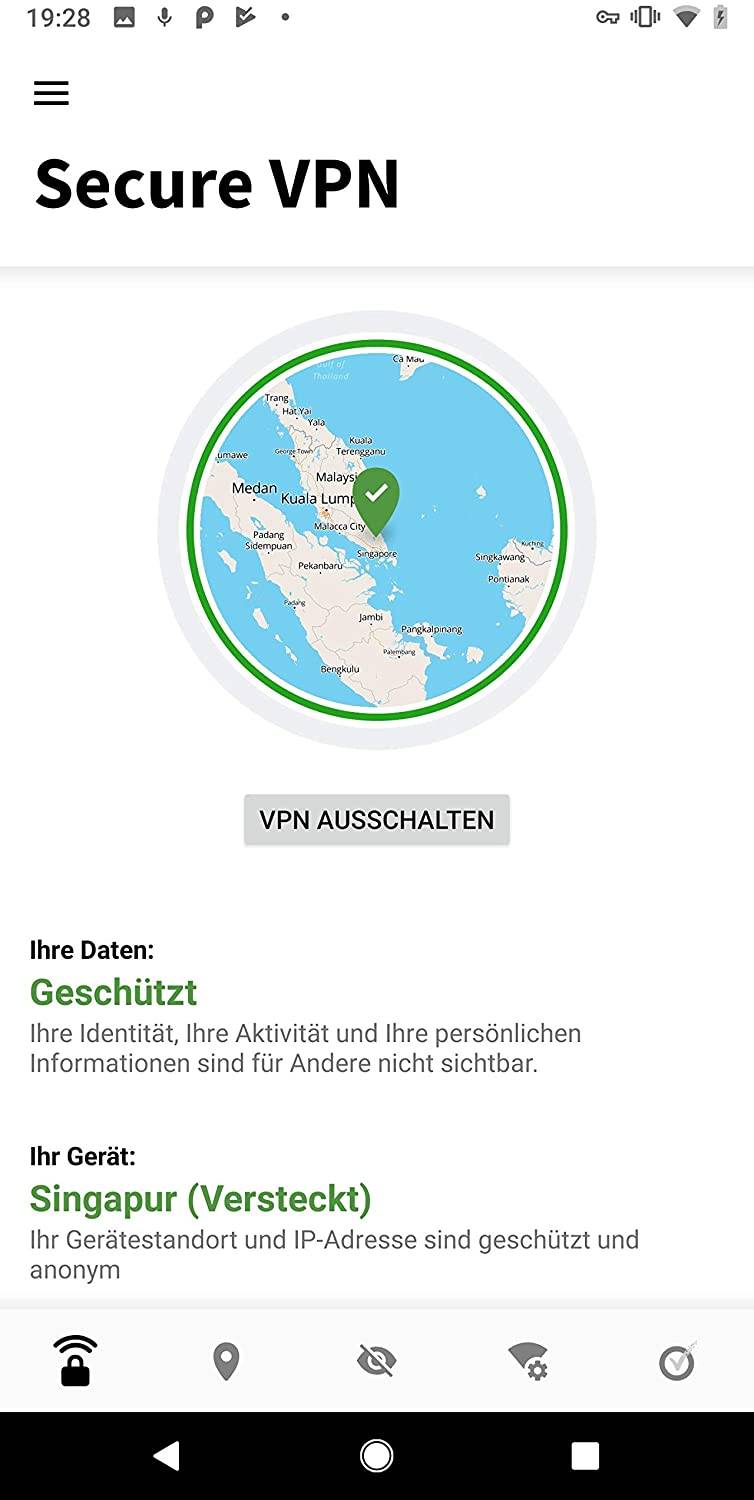 Norton Secure VPN, geschützte Verbindung