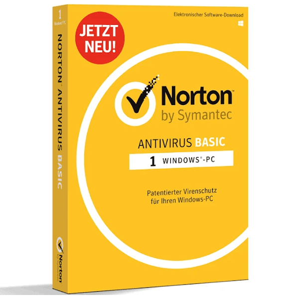 Norton Antivirus Basic Verpackung, 1 Gerät, 2 Jahre Schutz