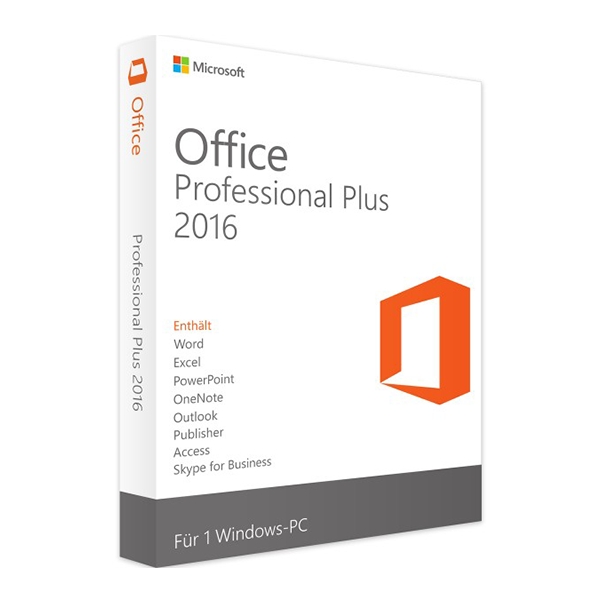 OFFICE 2016 PROFESSIONAL PLUS - 1PC - Product Key - Sofort Download