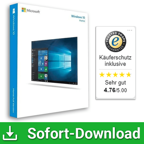 Windows 10 Home Sofort-Download mit Bewertung