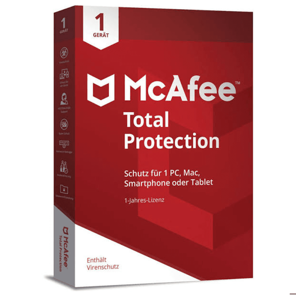 McAfee Total Protection 1 Gerät, 1-Jahres-Lizenz